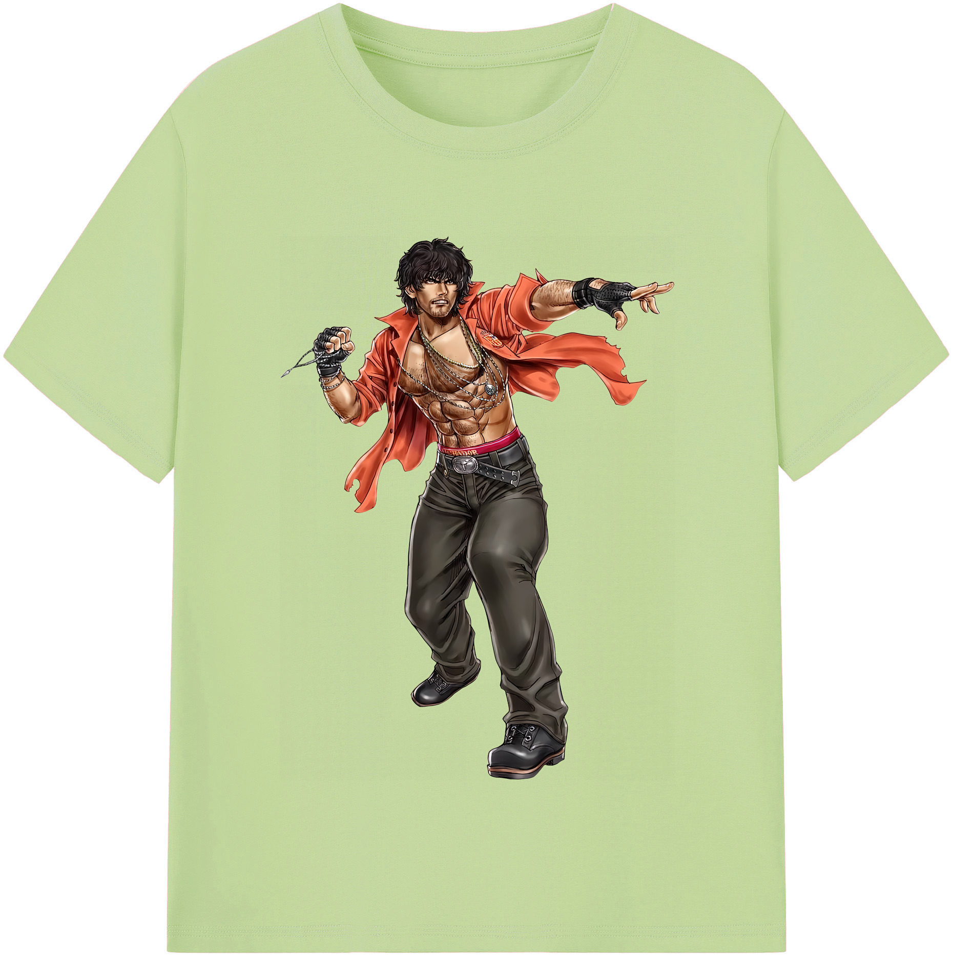 （画像用） 北斗の拳 Fist of the North Star 綿100％半袖Tシャツ（フロントプリント）